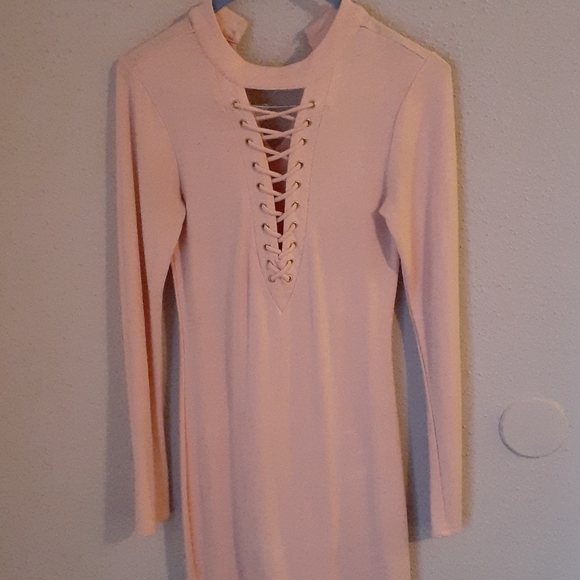 Material girl tight soft pink mini dress - Picture 1 of 6